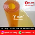 PVC STRIP CURTAIN / PVC CURTAIN METERAN COLOR ORANGE CLEAR / ORANGE TRANSPARENT JAKARTA 3
