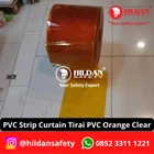 PVC STRIP CURTAIN / PVC CURTAIN METERAN COLOR ORANGE CLEAR / ORANGE TRANSPARENT JAKARTA 1