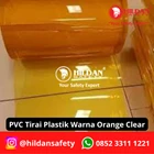 PVC STRIP CURTAIN / TIRAI PLASTIK PVC PER ROLL WARNA ORANGE CLEAR JAKARTA 1