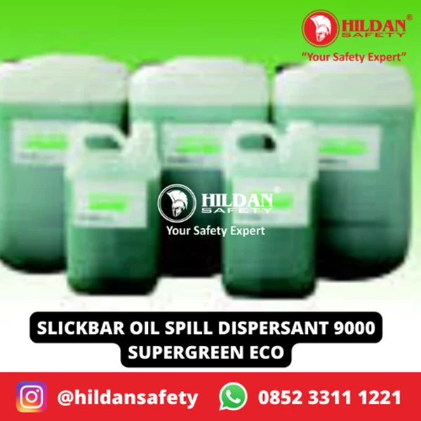 OSD SUPERGREEN SLICKBAR OIL SPILL DISPERSANT 9000 SUPERGREEN ECO INDONESIA OIL SPILL KIT