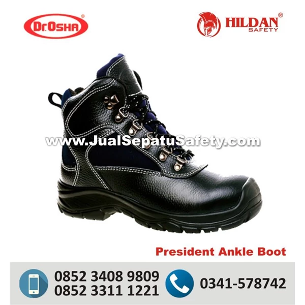 Sepatu Safety ASLI Dr.OSHA President Ankle Boot PU 
