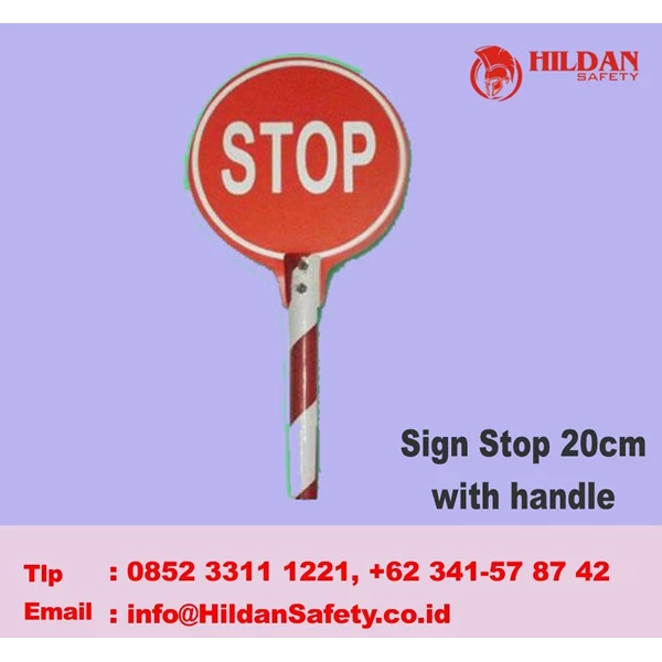 The sign Safety Sign Stop 20 Cm With Handle