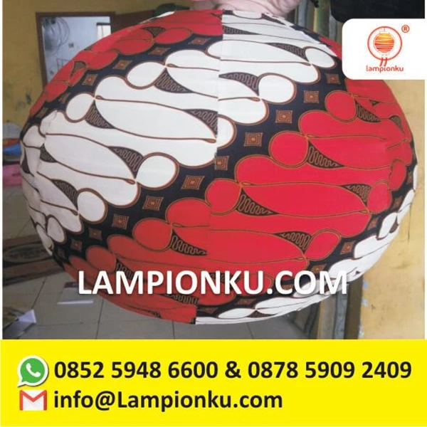  Lampion Bulat Motiv Batik