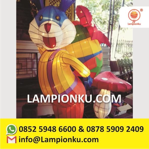 Rabbit And Mushroom Lantern Mascot Hotels