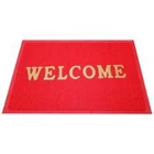 WELCOME Thin Rubber Feet Mat - Color Red Size 40 x 60 cm 1