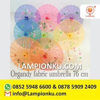 Chinese Decorative Umbrella Souvenir Transparent Organdy Fabric