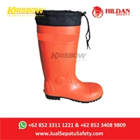 Sepatu Safety Krisbow Boot Rubber Orange -PVC di Bandung