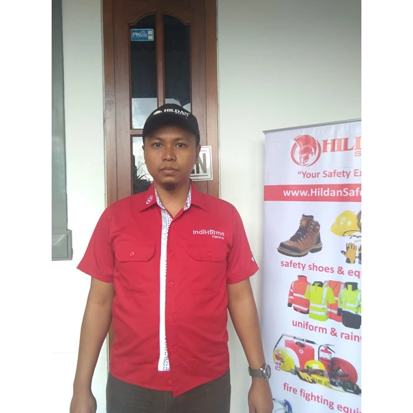 Baju Seragam Kerja TELKOM INDIHOME FIBER Merah  Satuan