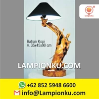 Coffee Wood Decorative Lamp 35x45x90 cm