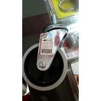 Roda Tanpa REM - Roda Trolley Diameter 10 ml Bahan Rubber