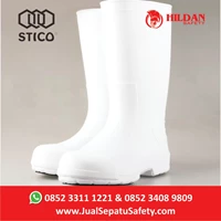 Safety Shoes Boots STICO WBM 12 -  Putih with Toe Cap