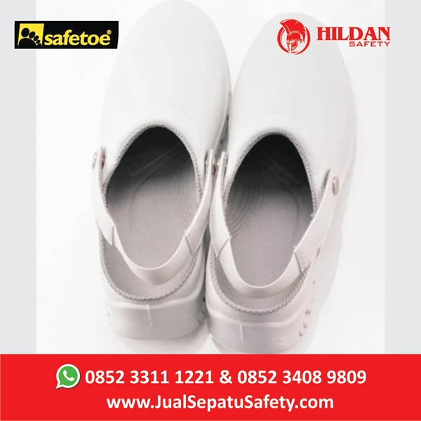  Sepatu Safety Merk Safetoe Debra White NEW - L 7096 Putih