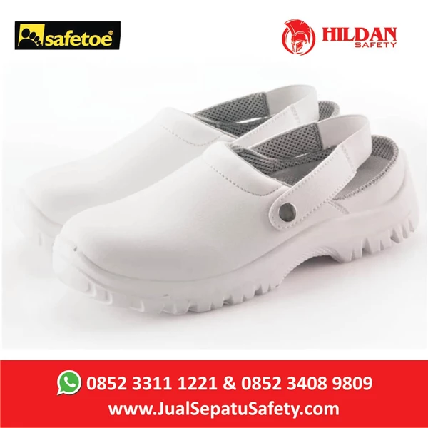  Sepatu Safety Merk Safetoe Debra White NEW - L 7096 Putih