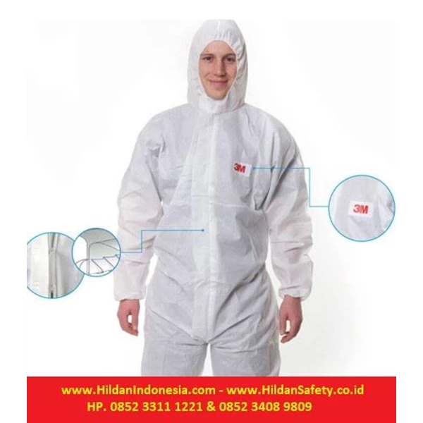 3M Protective Coverall Baju Safety White Type 4515 Perlengkapan Keselamatan Kerja